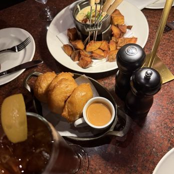 Stark's Steak & Seafood - Buttermilk Onion Rings and Potato Skin Fondue - Steakhouses Near Me - Santa Rosa, California Stark's Steak & Seafood - Buttermilk Onion Rings and Potato Skin Fondue - Steakhouses Near Me - Santa Rosa, California