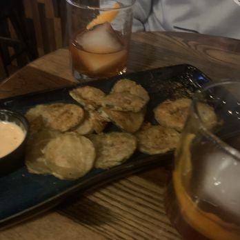 CLOCK Restoration Kitchen & Bar - Fried pickles and old fashioned - Cocktail Bars Near Me - Baltimore, Maryland CLOCK Restoration Kitchen & Bar - Fried pickles and old fashioned - Cocktail Bars Near Me - Baltimore, Maryland