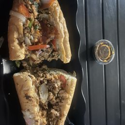 Salmon Cheesesteak Salmon Cheesesteak