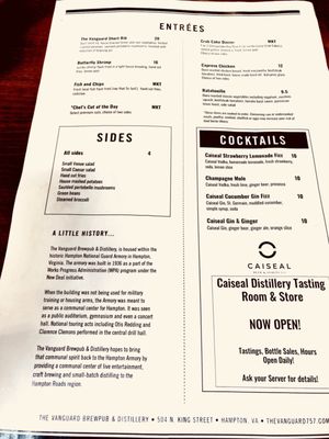 Menu photo 8 The Vanguard Brewpub & Distillery Hampton, VA Menu photo 8 The Vanguard Brewpub & Distillery Hampton, VA