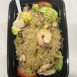 Yummy Glass Noodle Salad, really good just wish it had more shrimp! Yummy Glass Noodle Salad, really good just wish it had more shrimp!