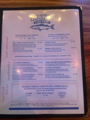 Menu photo 2 Hooked Fish Camp Sanford, FL