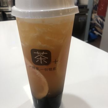 Tea Plus - Grapefruit with 1/2 sugar, my favorite - Bubble Tea Near Me - Davie, Florida