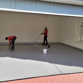 Armor Kote Garage Floors - Crew working on Garage 2 - Flooring Near Me - Tempe, Arizona