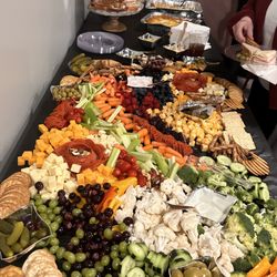Valley Cakes And Cafe - This spread, though...  Everything was delicious and my guests kept going back for more.  The roses made out of pepperoni were super cute!
