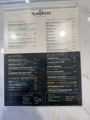 Menu photo 2 8th Symphony Coffee Cerritos, CA Menu photo 2 8th Symphony Coffee Cerritos, CA