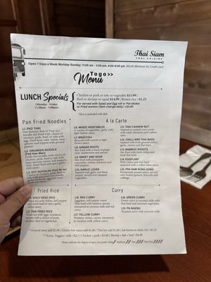 Menu photo 4 Thai Siam Jackson, CA