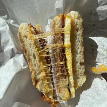 Grendel's Coffee House - Bacon egg + cheese breakfast sammie - Coffee & Tea Near Me - Portland, Oregon Grendel's Coffee House - Bacon egg + cheese breakfast sammie - Coffee & Tea Near Me - Portland, Oregon