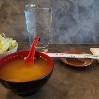 Silk - STARTER MISO SOUP AND SALAD - Japanese Near Me - Anchorage, Alaska Silk - STARTER MISO SOUP AND SALAD - Japanese Near Me - Anchorage, Alaska