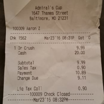 The Admiral's Cup - Bars Near Me - Baltimore, Maryland