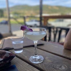 Mythology Distillery - Gin based cocktail made with their delicious foragers gin.  As delicious as it is beautiful.