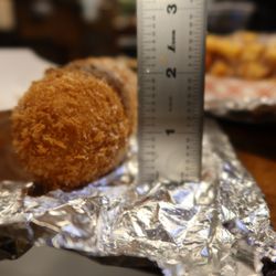 Rice N Go - K-Style Mozzarella Dog, side, ruler