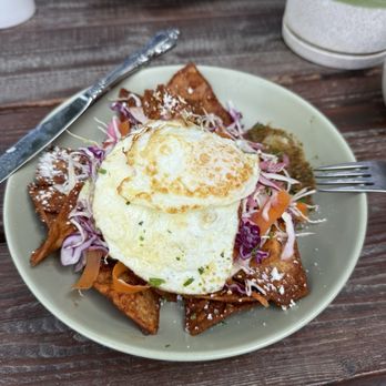 Loam - Chilaquiles, I added 2 eggs which made this extra yummy! - Breakfast & Brunch Near Me - Dayton, Oregon Loam - Chilaquiles, I added 2 eggs which made this extra yummy! - Breakfast & Brunch Near Me - Dayton, Oregon