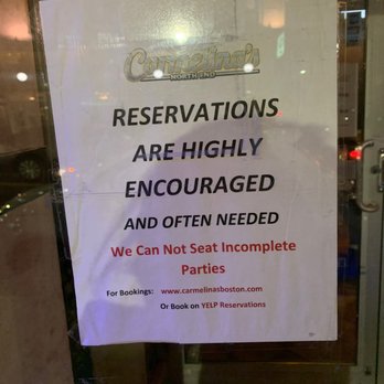 Carmelina's - The sign outside - Italian Near Me - Boston, Massachusetts Carmelina's - The sign outside - Italian Near Me - Boston, Massachusetts