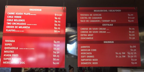 Menu photo 7 Tacos Chapala Stockton, CA
