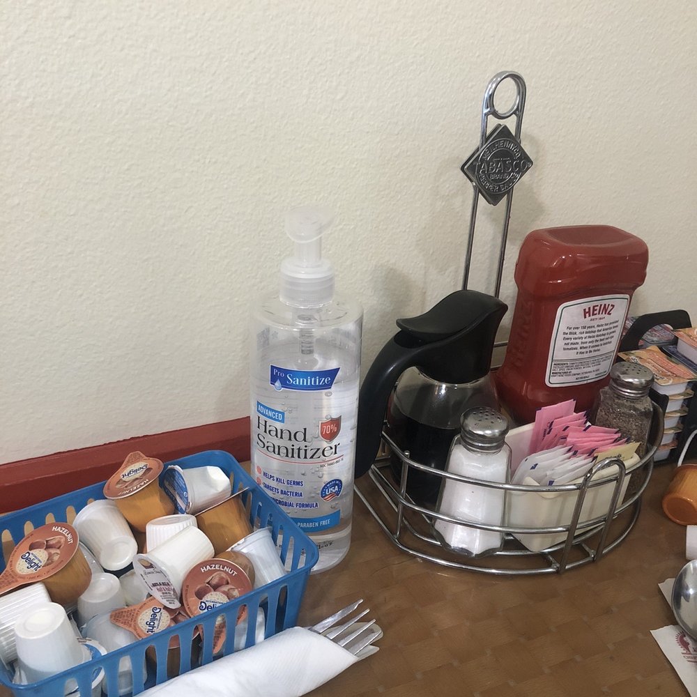 Judy's Cafe - Hand sanitizer on every table - American Near Me - Garland, Texas Judy's Cafe - Hand sanitizer on every table - American Near Me - Garland, Texas