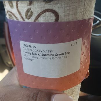 Central Tea House - Medium hot honey jasmine green tea - Bubble Tea Near Me - Charlotte, North Carolina