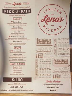 Menu photo 3 Lena's Italian Kitchen New York, NY Menu photo 3 Lena's Italian Kitchen New York, NY