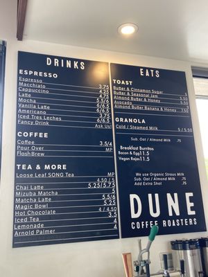 Menu photo 1 Dune Coffee Roasters Goleta, CA