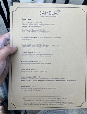 Menu photo 3 Camelia Modern Mexican Cuisine Denver, CO