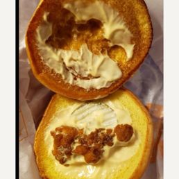 this is supposed to be a spicy chicken sandwich that my brother ordered from Burger King in Gardnerville Nevada. what a joke! this is supposed to be a spicy chicken sandwich that my brother ordered from Burger King in Gardnerville Nevada. what a joke!