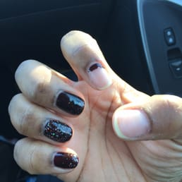 Less than 24 hours, this is what my gel mani became. I don't even want to go back. Less than 24 hours, this is what my gel mani became. I don't even want to go back.