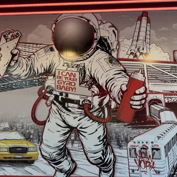 Gyro Hut - Cool mural - Mediterranean Near Me - Richmond, Texas
