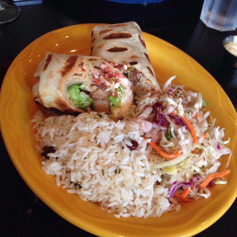 Utopia Café & Grill - Veggie sausage burrito with rice and slaw. - Tex-Mex Near Me - Toronto, Ontario Utopia Café & Grill - Veggie sausage burrito with rice and slaw. - Tex-Mex Near Me - Toronto, Ontario
