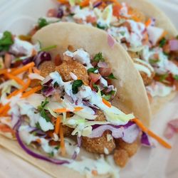Arrowhead Regional Medical Center Cafeteria - Mexican Corn Shrimp Tacos