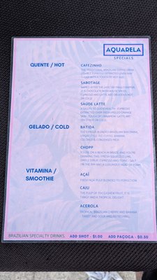 Menu photo 5 Aquarela Coffee Los Angeles, CA Menu photo 5 Aquarela Coffee Los Angeles, CA