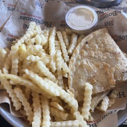 Hog-N-Bones Leesburg - Chicken Quesadilla with fries and ranch