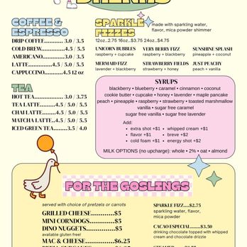The Silly Goose Creative Play Cafe - Updated menu! So excited for their sandwiches - Coffee & Tea Near Me - Beavercreek, Ohio The Silly Goose Creative Play Cafe - Updated menu! So excited for their sandwiches - Coffee & Tea Near Me - Beavercreek, Ohio