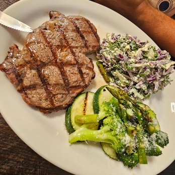 Villalobos Kitchen - Ribeye Steak with Kale Salad and mixed vegetables. - Seafood Near Me - Long Beach, California