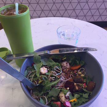 Parakeet Cafe - La Jolla - Grilled Vegetable Bowl and Cold Brew - Coffee & Tea Near Me - La Jolla, California