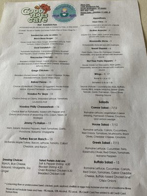 Menu photo 1 Good Times Cafe South Burlington, VT Menu photo 1 Good Times Cafe South Burlington, VT