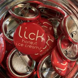 Lick Honest Ice Creams - Buttons for sale.