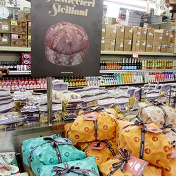 Roma Market - Colomba di Pasqua in front, different types of pasta on the back and beverages on the shelf! - Delis Near Me - Pasadena, California
