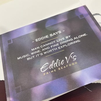 Eddie V's Prime Seafood - I couldn't have said it better! - Seafood Near Me - Plano, Texas Eddie V's Prime Seafood - I couldn't have said it better! - Seafood Near Me - Plano, Texas