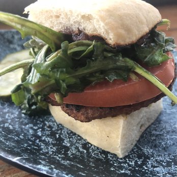 Oasis Texas Brewing - delicious veggie slider - Breweries Near Me - Austin, Texas