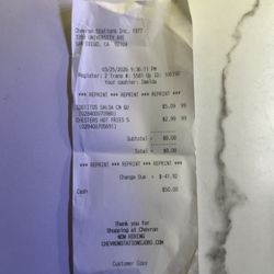 Chevron - Receipt