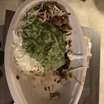 Chipotle Mexican Grill - Burrito bowl with chicken, cauliflower rice, cheese, sour cream, and guac. - Mexican Near Me - Irvine, California Chipotle Mexican Grill - Burrito bowl with chicken, cauliflower rice, cheese, sour cream, and guac. - Mexican Near Me - Irvine, California
