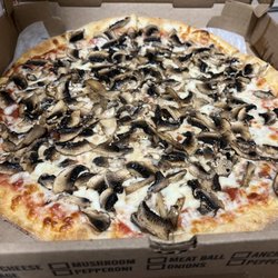 The Pizza Shop @ South Natick - Lite Cheese with extra, extra mushrooms