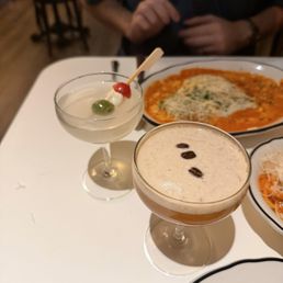 Espresso martini and antipasti dirty martini Espresso martini and antipasti dirty martini
