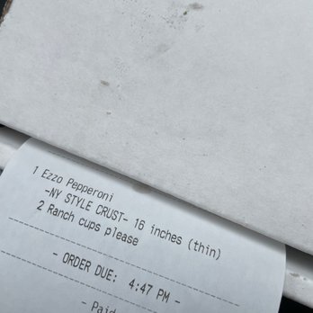 Sexton's Pizza - a receipt on a pizza box - Pizza Near Me - Hilliard, Ohio Sexton's Pizza - a receipt on a pizza box - Pizza Near Me - Hilliard, Ohio