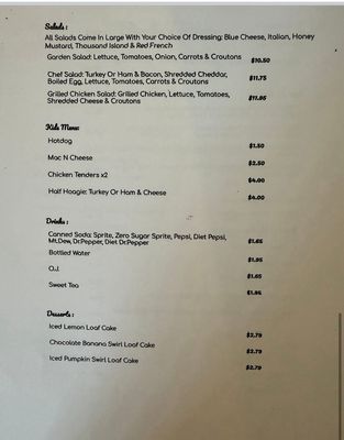 Menu photo 4 Birdies Place Brandywine, WV Menu photo 4 Birdies Place Brandywine, WV