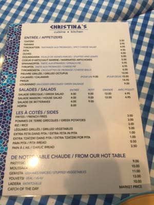 Menu photo 2 Christinas Cuisine Laval, QC