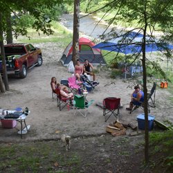 Sugar Creek Glen Campground - Site 113 from the wooded hill next to it. Great location