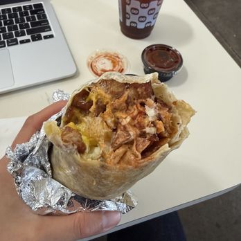 Good Time - Inside of bacon burrito - Coffee & Tea Near Me - Long Beach, California