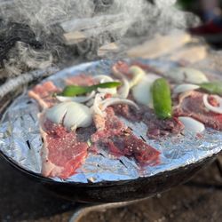 Bear River Group Campground - Dinner grilling