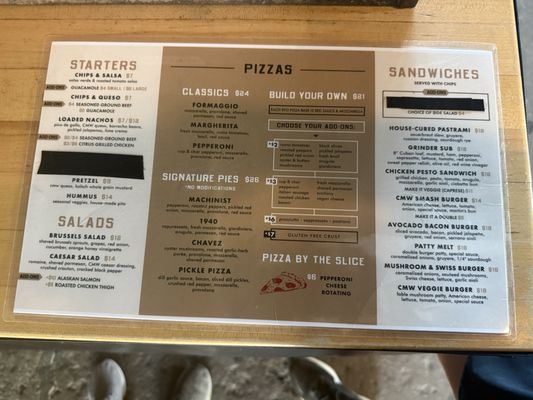 Menu photo 2 Central Machine Works Brewery and Beer Hall Austin, TX